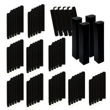 50 Pcs Black Matte Lip Gloss Packaging Boxes with Clear Stickers for Neat Cosmetic Storage