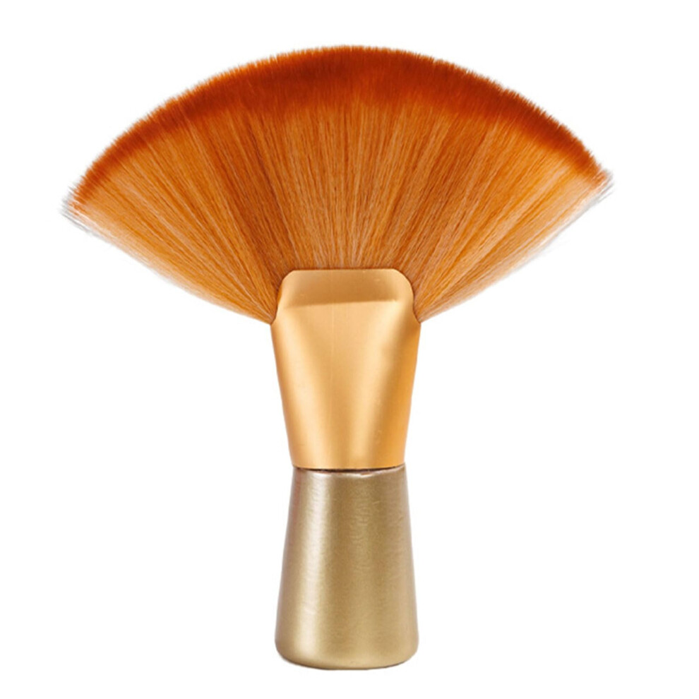 Unisex Light Barber Neck Duster Brush With Soft Fiber Bristles, Fanshaped Head, Professional Hair Cleaning