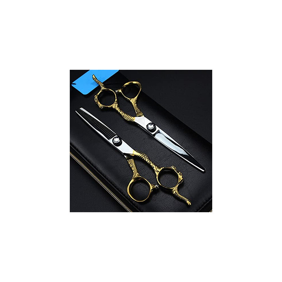 Professional Hair Cutting Scissors 6 Inch Japanese 440C Stainless Steel Barber Shears Ergonomic Grip Ref: 9001