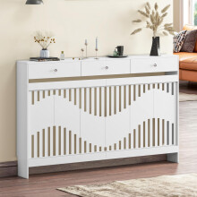 Radiator Cover with Drawers, 152Lx19Wx95Hcm