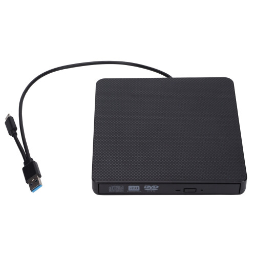 External Cd Dvd Drive For Laptop, Portable Burner With Usb 3.0 Interface High Speed Data Transmission, Wide Compatibility Eject Button Design Trendy D