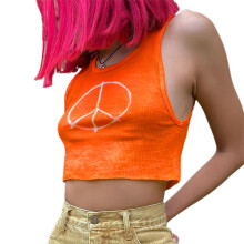 Great Baselayer Winter For Women Sexy Going Out Top Cute Crop Tank Tops Stretchy Ribbed Knitted Fabric Casual Sleeveless Graphic Cropped Top Crewneck