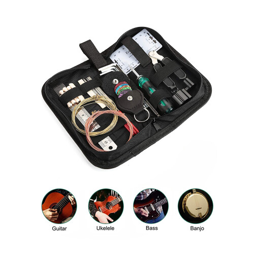 String Organizer Fingerboard Protector Guitar Repairing Tool Kit Multi-Purpose Tool Kit Hex Wrenches Files String Action Ruler Wide Compatibility 1