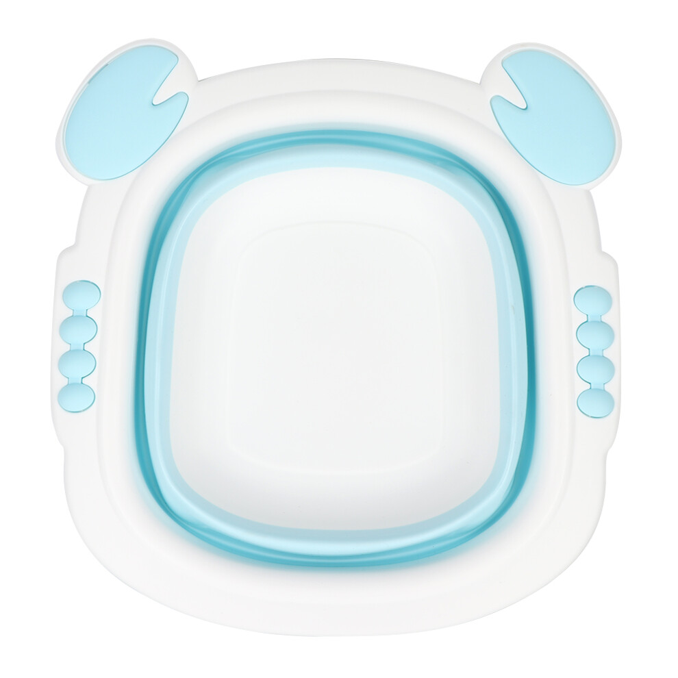 Cute Cartoon Design Foldable Washbasin Collapsible Plastic Wash Basin Outdoor Folding Basin Lightweight Baby Tub BPA Free Material Portable Infant
