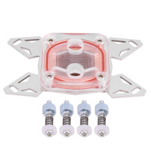 Universal GPU Water Cooling Block Red Copper Base Cool Inner 2 Hole Channel Anti Corrosion Surface Electroplating Treatment G1/4 Interface High