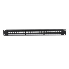 Network Patch Panel 19 24 Ports Non Blindé Montage Sur