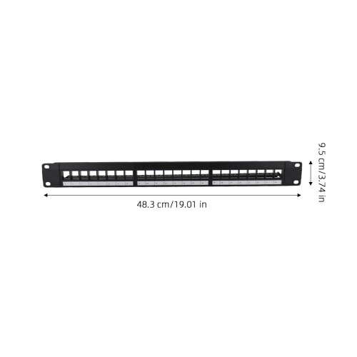 Network Patch Panel 19 24 Ports Non Blindé Montage Sur 1