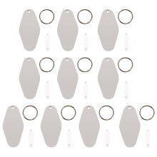 10Ensembles Porte-Clés Mdf DIY Sublimation Transfert Thermique