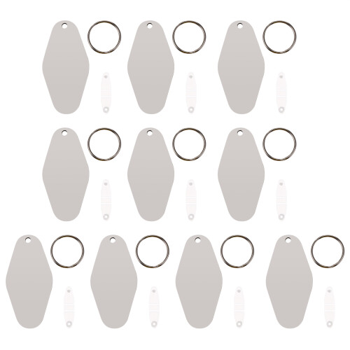 10Ensembles Porte-Clés Mdf DIY Sublimation Transfert Thermique