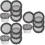 12Pièces Couvre-Seaux Pluie Fine Polyester Noir Réglable 7