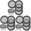 12Pièces Couvre-Seaux Pluie Fine Polyester Noir Réglable 2