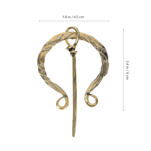 2Pièces Broches Style Viking Dorées Pour Vêtements 2