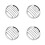 4Pièces Couverture Phare Plastique Argent Rétro Grille Protection 6