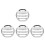 4Pièces Couverture Phare Plastique Argent Rétro Grille Protection 7