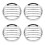 4Pièces Couverture Phare Plastique Argent Rétro Grille Protection 9