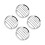 4Pièces Couverture Phare Plastique Argent Rétro Grille Protection 4