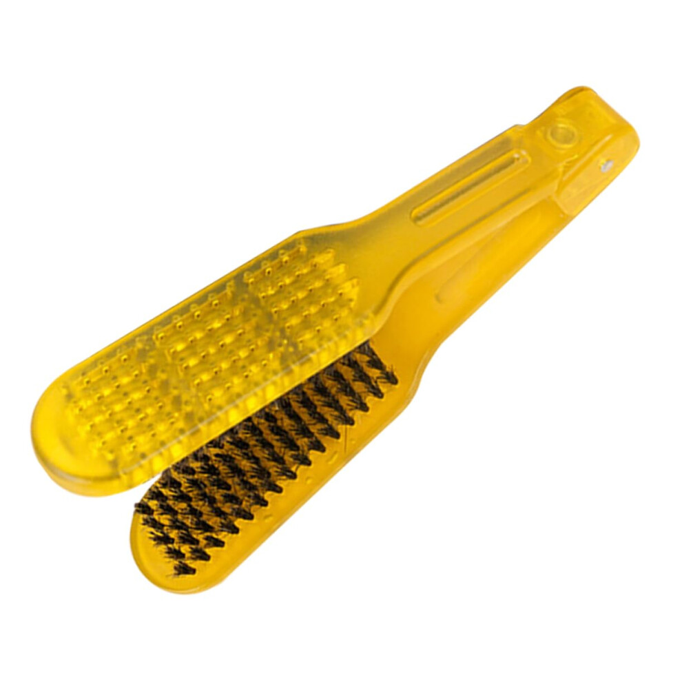 Transparent Heat Resistant Hair Straightening Comb DualSided Styling Brush for Travel and Home