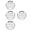 4Pièces Couverture Phare Plastique Argent Rétro Grille Protection 8