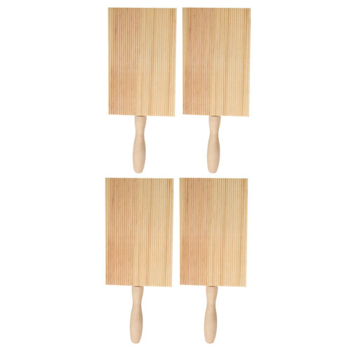 4Pièces À Pâtes Ergonomique Bois Khaki Résistante Compacte