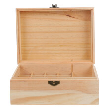 2Pcs Wooden Essential Oil Storage Box With Lattice Design
