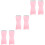 6 Pcs Portable Foldable Eyebrow Comb Steel Needle Brow Tool Pink 6