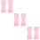 6 Pcs Portable Foldable Eyebrow Comb Steel Needle Brow Tool Pink 10