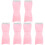 6 Pcs Portable Foldable Eyebrow Comb Steel Needle Brow Tool Pink 3