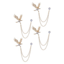 4Pcs Tassel Brooch Men Suit Coat Lapel Jewelry Pin