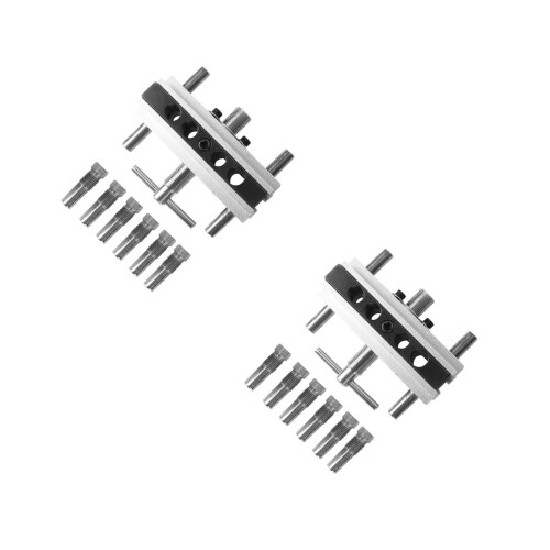2Pièces Guide Trou Bois Acier Argent Simple Haute Performance 2