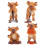 4Pcs Miniature Cow Model Working Cattle Toy Desktop Figurines Statue 1