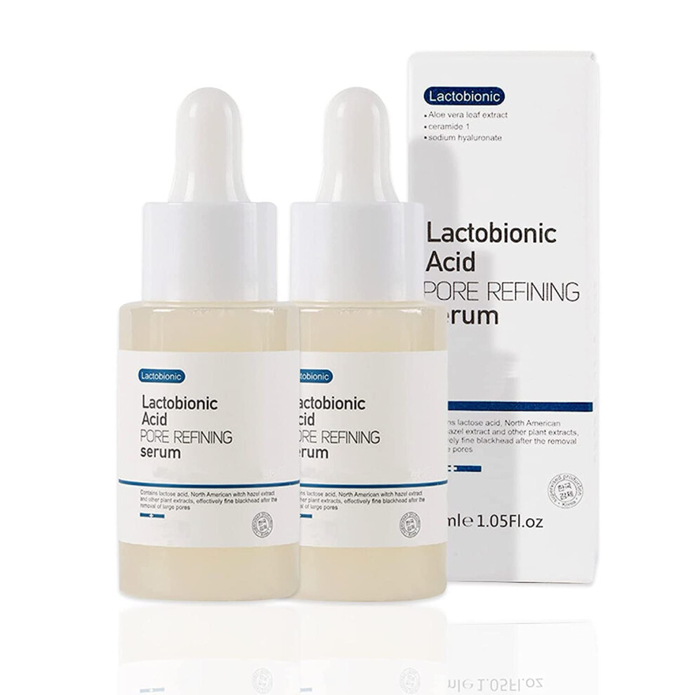 Lactobionic Acid Pore Refining Serum and Anti Aging Wrinkle Essence, Blackhead Removal Dual Pack