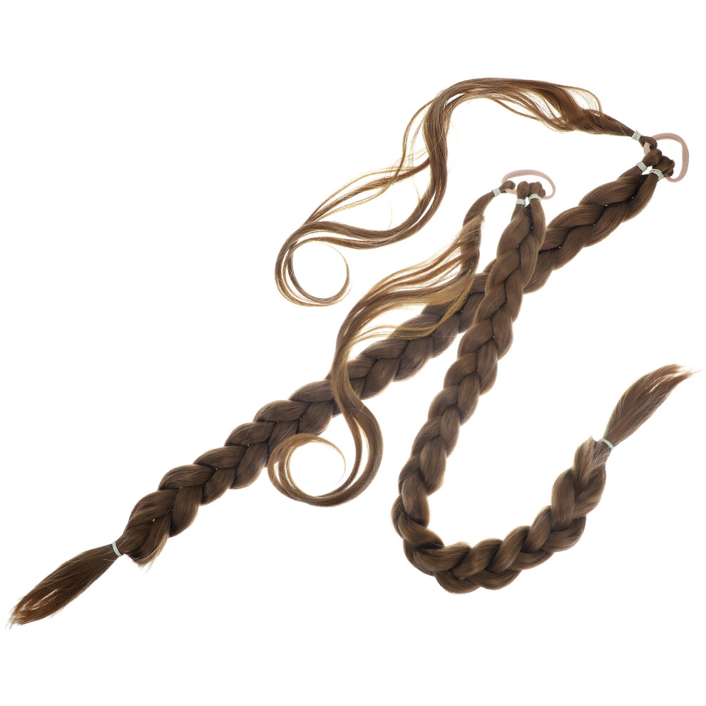 Solustre Unisex 2 Pcs Braiding Hair Long Ponytail Extensions Miss