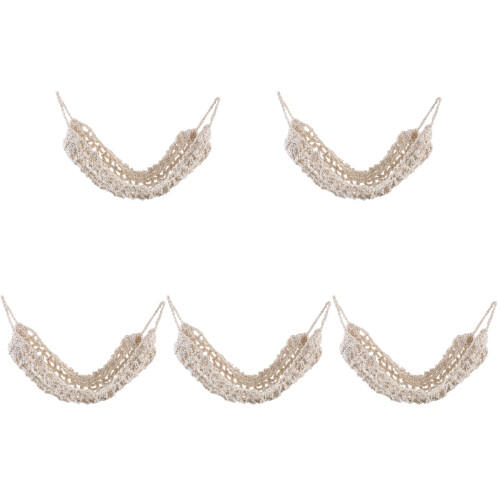 5Pcs Fruit Hammock Hanging Basket Handwoven Cotton Storage Holder 2