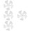 4pcs 14 Floor Fan White Plastic Blower Box 11