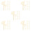 50Pcs High-Definition Golden Plastic Cake Inserts for Baby Shower 6