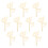 50Pcs High-Definition Golden Plastic Cake Inserts for Baby Shower 2