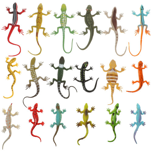 36 Pcs Fake Realistic Plastic Lizard Figurines Animal Models