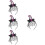 4Pcs Halloween Witch Hat Headband Hair Accessory 9