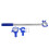 5Sets Adjustable Aluminum Alloy Window Pole Hook Blue for High Windows 2