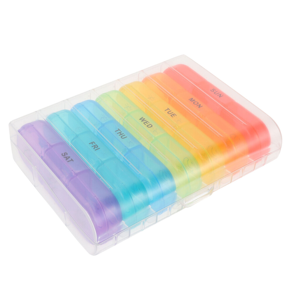 Aboofan 2 Sets Plastic Pill Case For Outdoor Travel Sealed Medicine Organizer