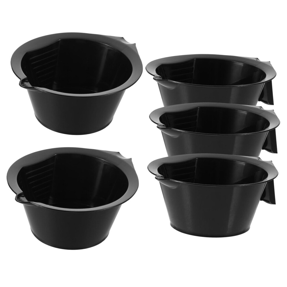5pcs Hair Dye Mixing Bowl Set with Ergonomic Handle, Stackable Salon and Home Use