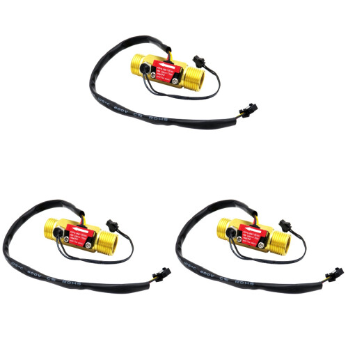 3Pcs Hall Flow Meter 4 Points With Temperature Detection Probe 1