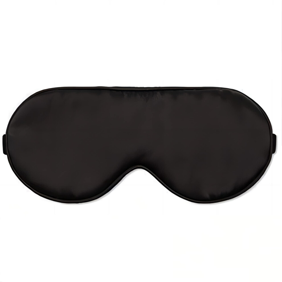 Silk Sleep Mask 2 Pack, 100% Pure Mulberry Silk Eye Mask for Sleeping with Adjustable Strap, Black
