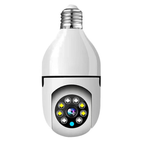 1080P Wireless E27 Light Bulb Camera 2MP Night Vision 128GB Storage 2