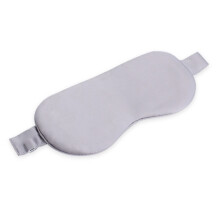 USB Heated Eye Mask with Adjustable Temperature for Dry Eyes and Migraines, Gray Silk