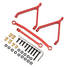 FCX24 1/24 RC biela de dirección de aluminio 71mm rojo
