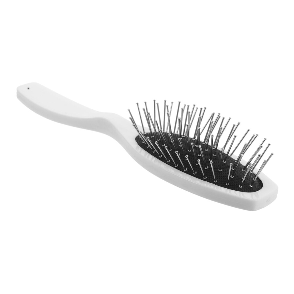 Wig Brush with Steel Bristles for Gentle Detangling and Static Control, Cushion Care for Synthetic Hair