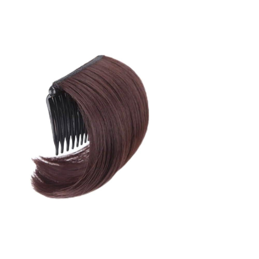 Unisex Brown Hair Bun Maker And Hair Volume Comb, Dark Synthetic Cushion For Instant Updo Styling