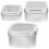 3Pièces Boîtes Carrées Argentées Pour Bougies Stockage 1