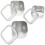 3Pièces Boîtes Carrées Argentées Pour Bougies Stockage 8